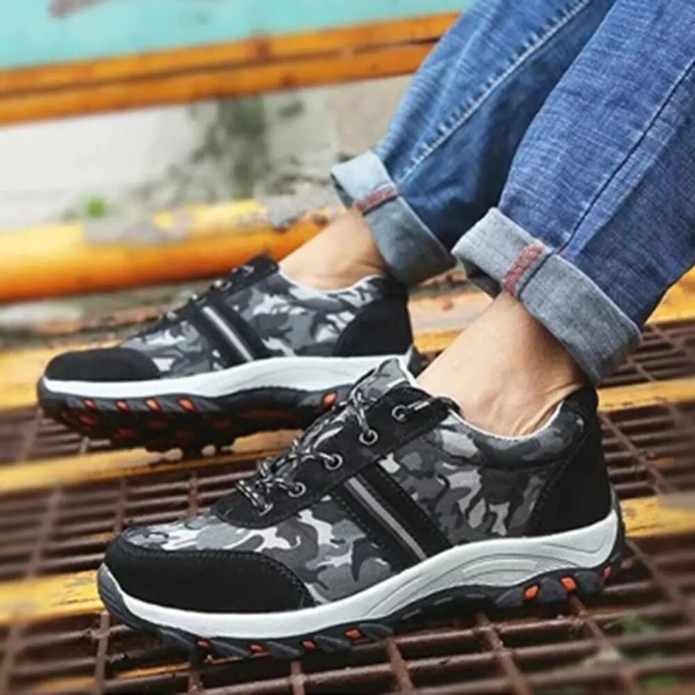 Men's Camouflage Anti-bump Toe Safety Sneakers