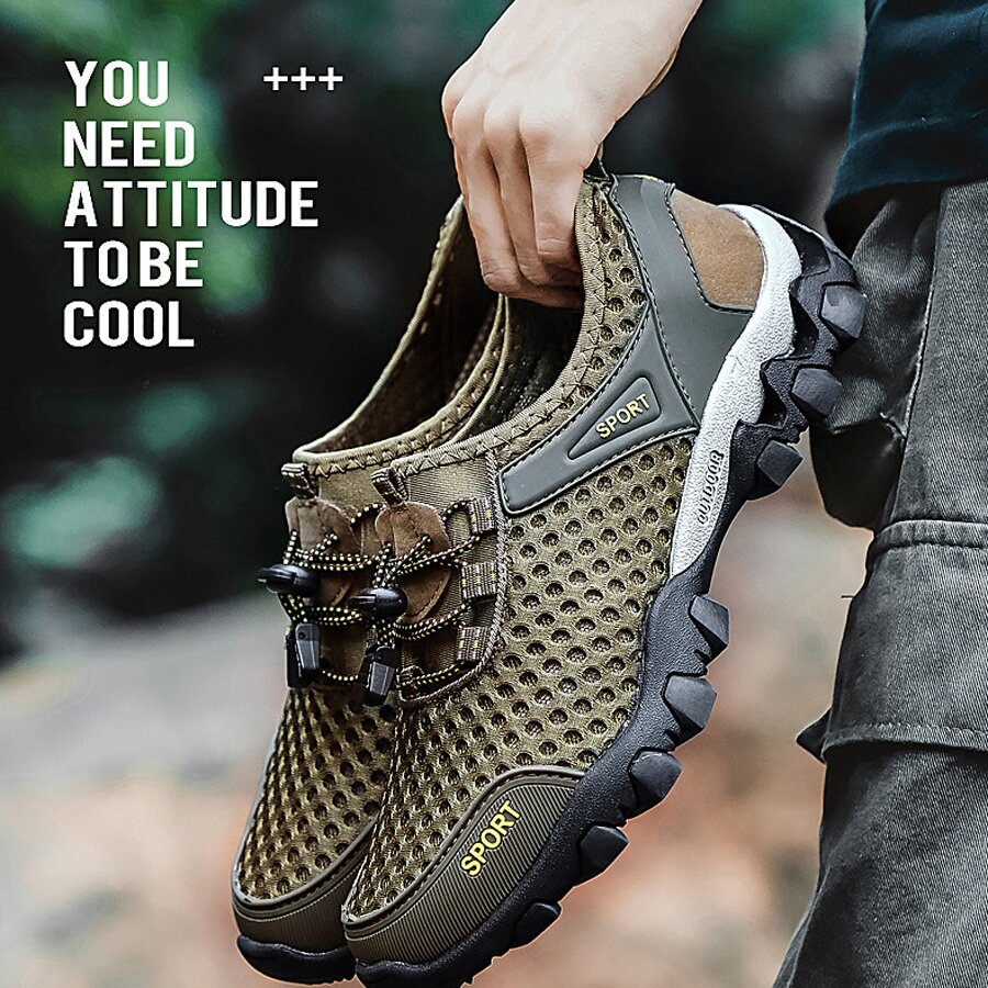 Men Air-Conditioned Breathable Shoes Deodorant Sneakers