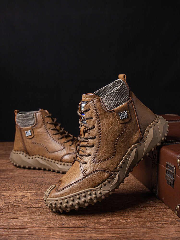 🔥Last Day 54% OFF -Men Retro Microfiber Leather Non Slip Casual Ankle Boots-Buy 2 Free Shipping
