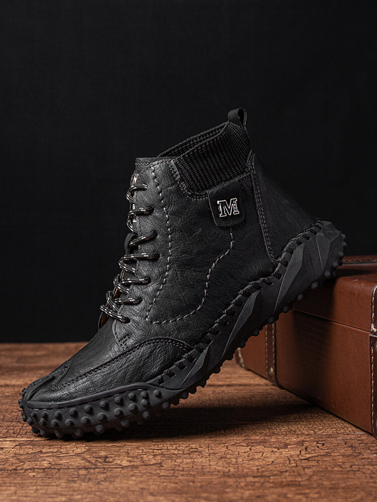 🔥Last Day 54% OFF -Men Retro Microfiber Leather Non Slip Casual Ankle Boots-Buy 2 Free Shipping