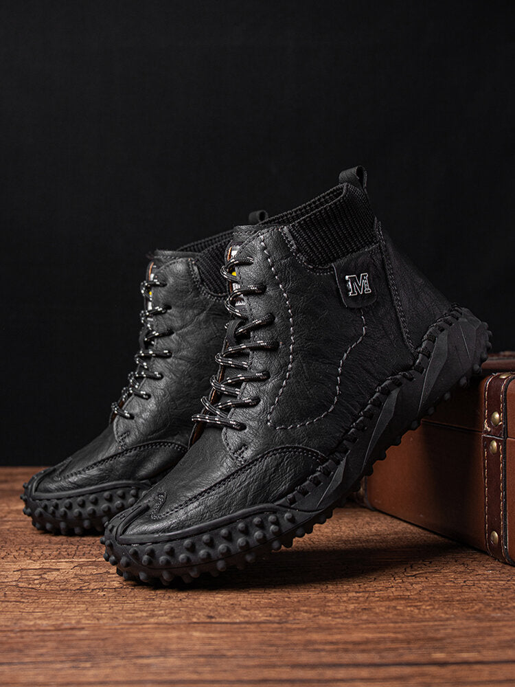 🔥Last Day 54% OFF -Men Retro Microfiber Leather Non Slip Casual Ankle Boots-Buy 2 Free Shipping