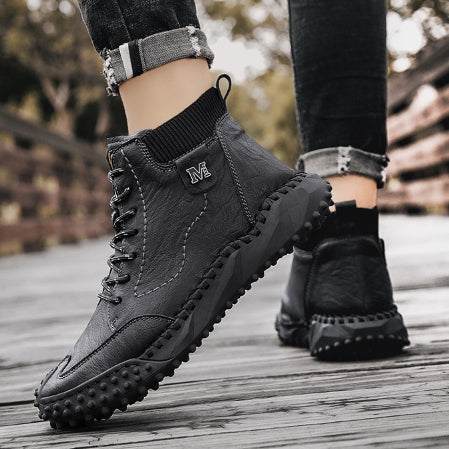 🔥Last Day 54% OFF -Men Retro Microfiber Leather Non Slip Casual Ankle Boots-Buy 2 Free Shipping