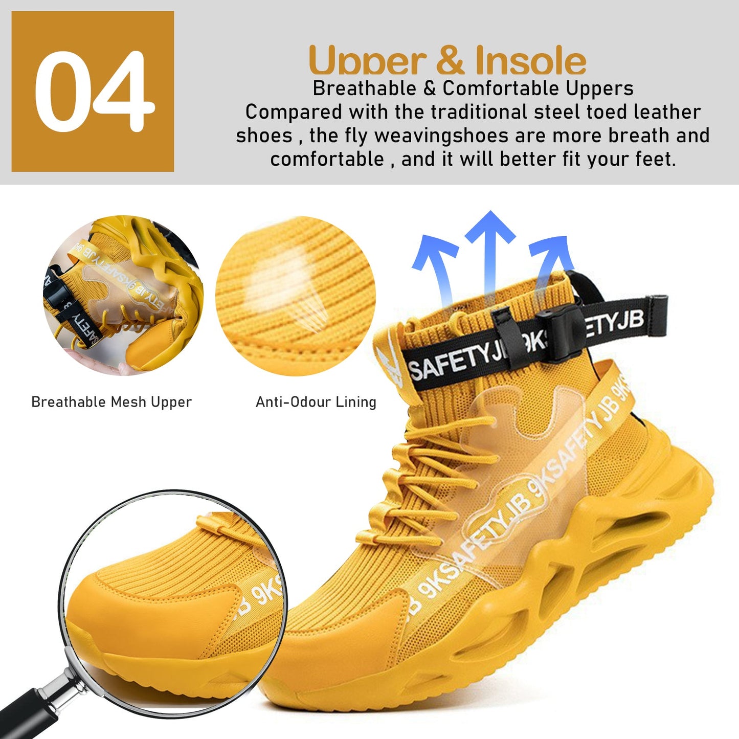Steel Toe Work Shoes No.7719-Free Shipping