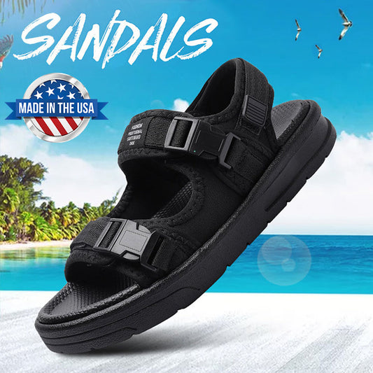 (2 Pairs Only $49.99) Men's Sandals Good arch support & Easy to put on and take off & Breathable and light & Non-slip Sandals