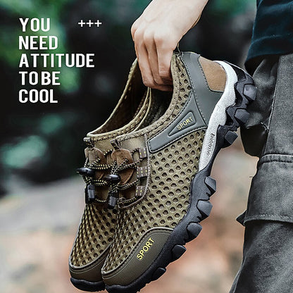 Men Air-Conditioned Breathable Shoes Deodorant Sneakers