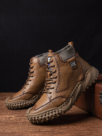 🔥Last Day 54% OFF -Men Retro Microfiber Leather Non Slip Casual Ankle Boots-Buy 2 Free Shipping