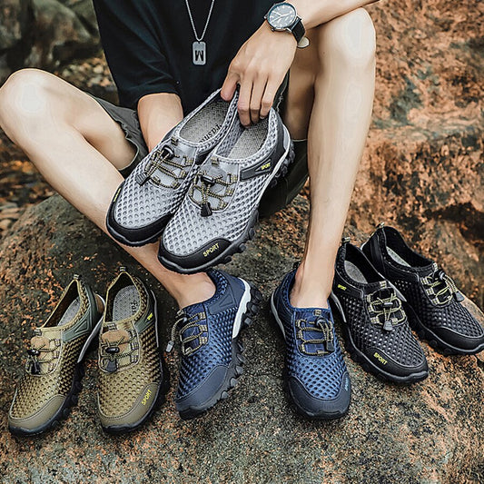 Men Air-Conditioned Breathable Shoes Deodorant Sneakers